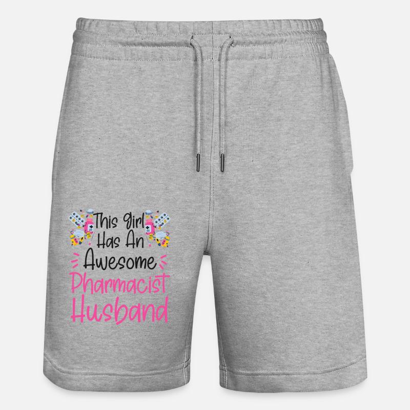 Technicien en pharmacie - Short de jogging bio TRAINER Stanley/Stella unisexe - gris chiné