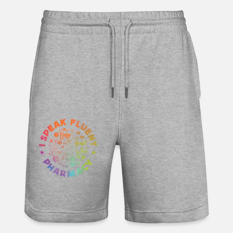 Pharmacy Tech Technician - Stanley/Stella Trainer Unisex Organic Jogging Shorts - heather grey