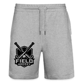 Feldhockey Sport - Stanley/Stella Unisex Bio Joggingshorts Trainer  - Grau meliert - Vorne - Nik (191cm) & Marisol (170cm)