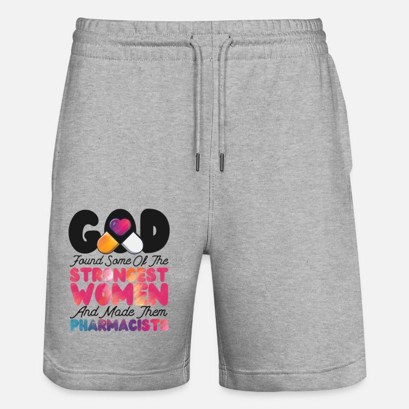 Pharmacy Tech Technician - Stanley/Stella Unisex Bio Joggingshorts Trainer  - Grau meliert