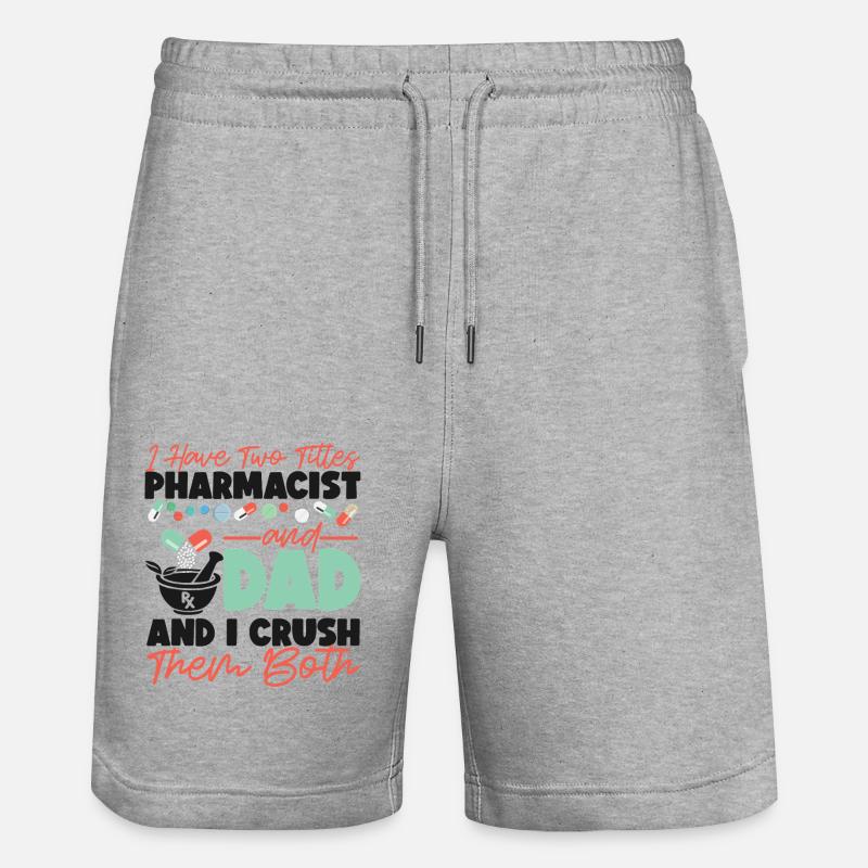 Pharmacy Tech Technician - Stanley/Stella Unisex Bio Joggingshorts Trainer  - Grau meliert