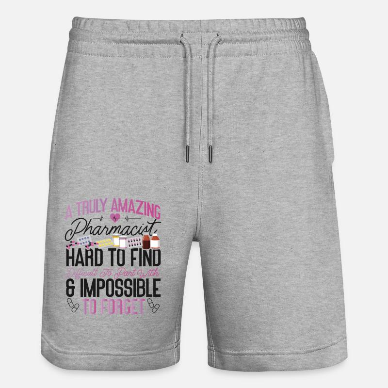 Pharmacy Tech Technician - Stanley/Stella Unisex Bio Joggingshorts Trainer  - Grau meliert