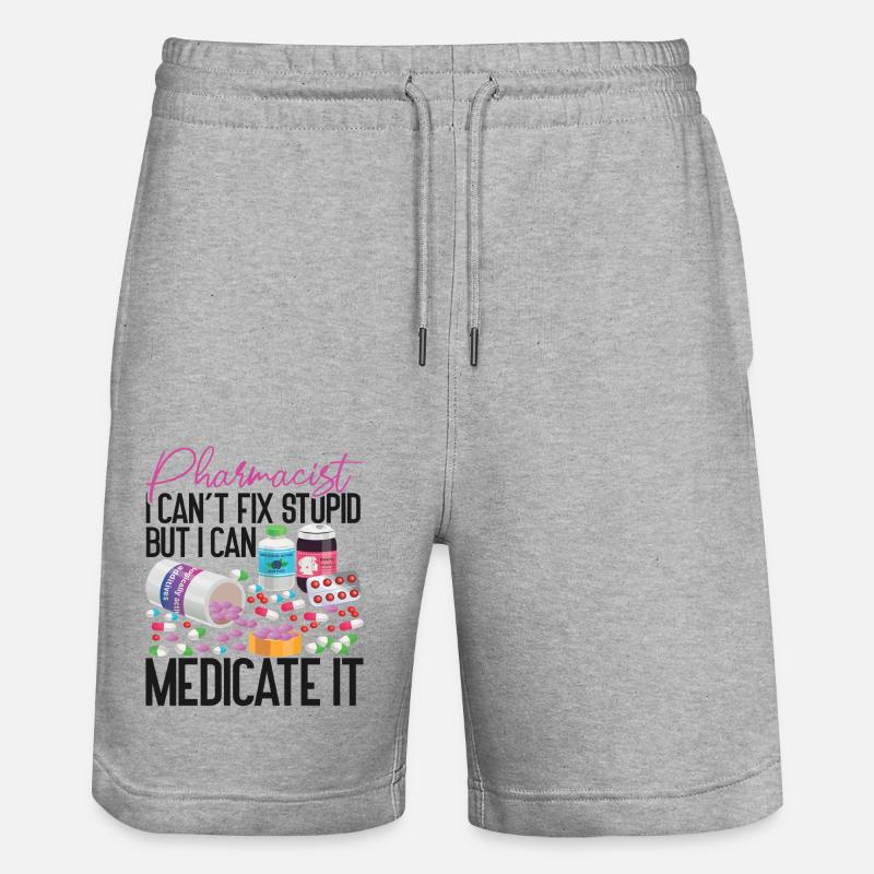 Pharmacy Tech Technician - Stanley/Stella Unisex Bio Joggingshorts Trainer  - Grau meliert