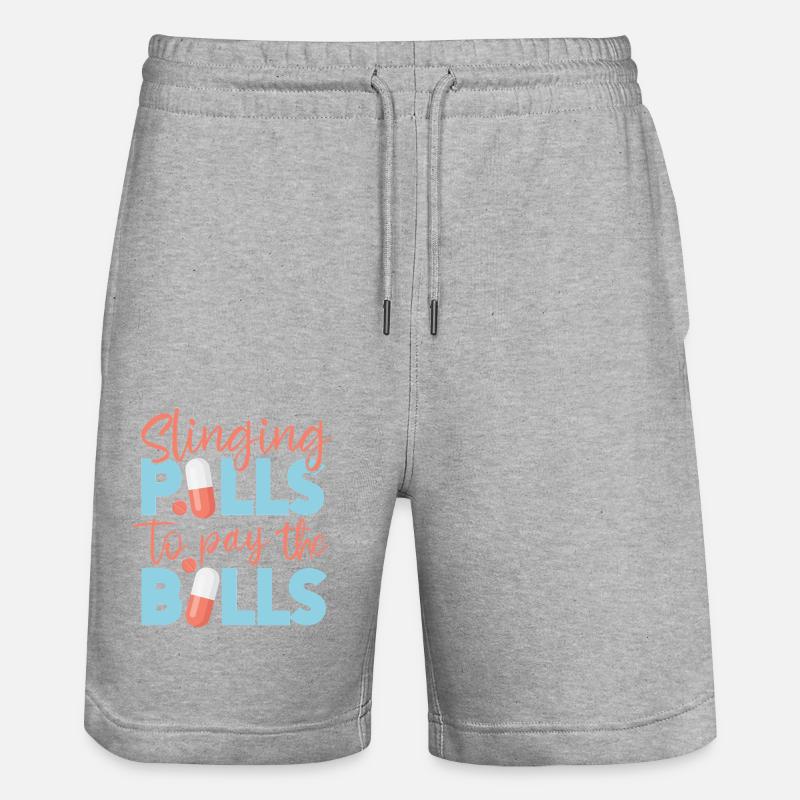 Pharmacy Tech Technician - Stanley/Stella Unisex Bio Joggingshorts Trainer  - Grau meliert