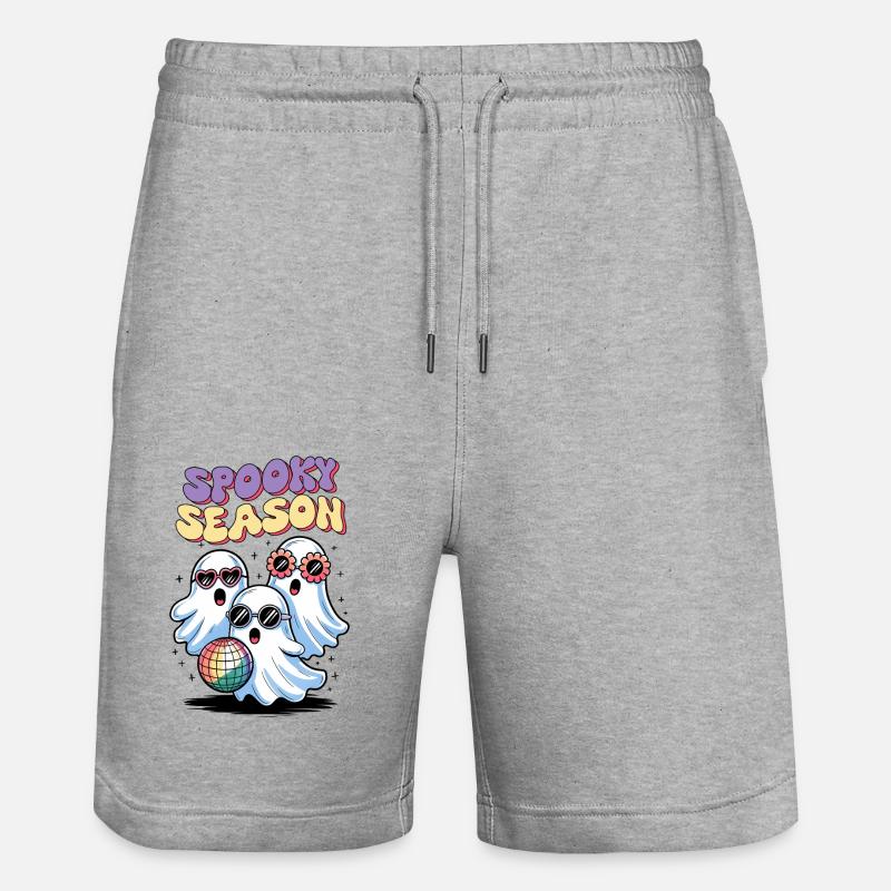 Ghost Halloween Saison effrayante - Short de jogging bio TRAINER Stanley/Stella unisexe - gris chiné