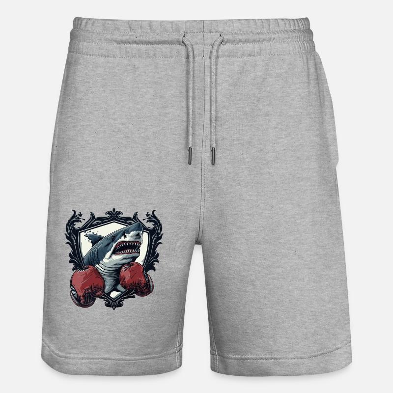 Shark Boxer MMA Logo - Short de jogging bio TRAINER Stanley/Stella unisexe - gris chiné