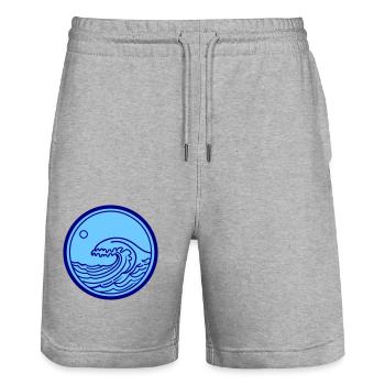 Meer Ozean Welle Wasser - Stanley/Stella Unisex Bio Joggingshorts Trainer  - Grau meliert - Vorne - Nik (191cm) & Marisol (170cm)