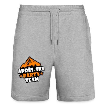 Apres Ski Party Team - Stanley/Stella Unisex Bio Joggingshorts Trainer  - Grau meliert - Vorne - Nik (191cm) & Marisol (170cm)