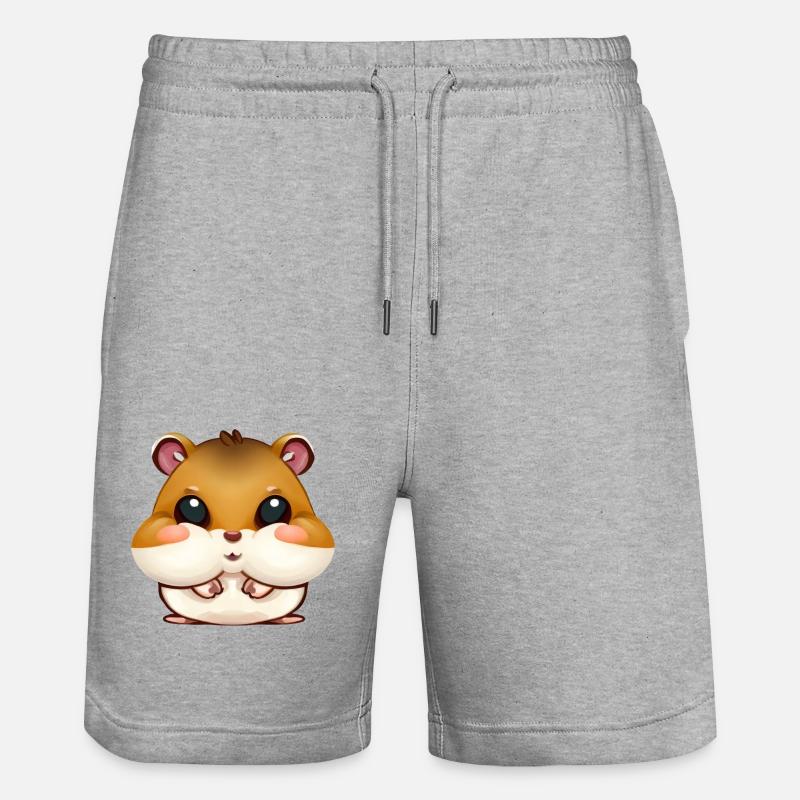 Joues de hamster mignonnes - Short de jogging bio TRAINER Stanley/Stella unisexe - gris chiné