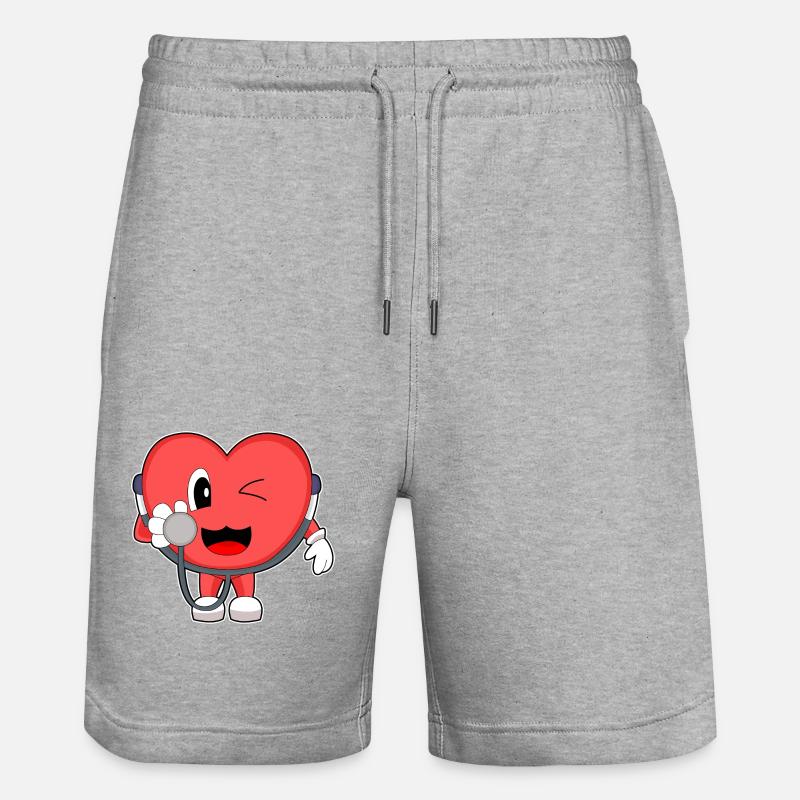 Stéthoscopes cardiologues - Short de jogging bio TRAINER Stanley/Stella unisexe - gris chiné