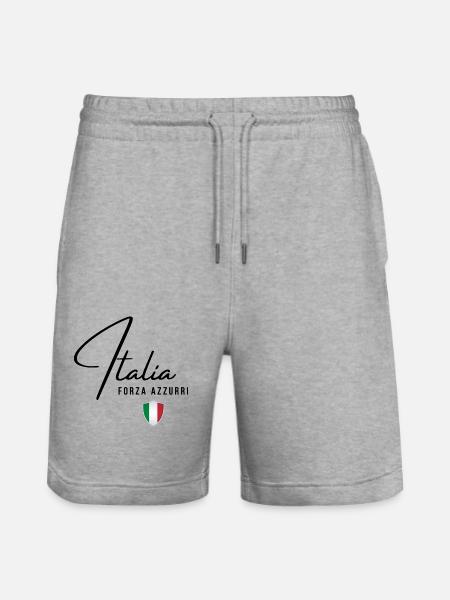 Italian flag, Italian pride - Stanley/Stella Trainer Unisex Organic Jogging Shorts - heather grey