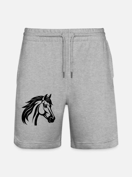 Tête de cheval - Short de jogging bio TRAINER Stanley/Stella unisexe - gris chiné