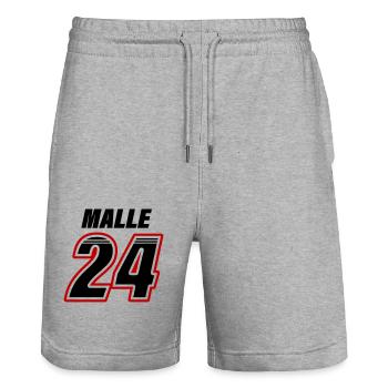Malle 24 Mallorca - Short de jogging bio TRAINER Stanley/Stella unisexe - gris chiné - Devant - Nik (191cm) & Marisol (170cm)