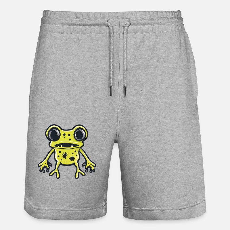 Frosch Halloween Comic Lustig - Stanley/Stella Unisex Bio Joggingshorts Trainer  - Grau meliert