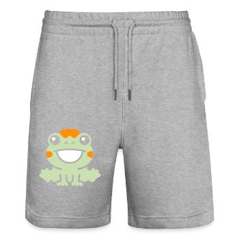 chameleon - Stanley/Stella Trainer Unisex Organic Jogging Shorts - heather grey - Front - Nik (191cm) & Marisol (170cm)