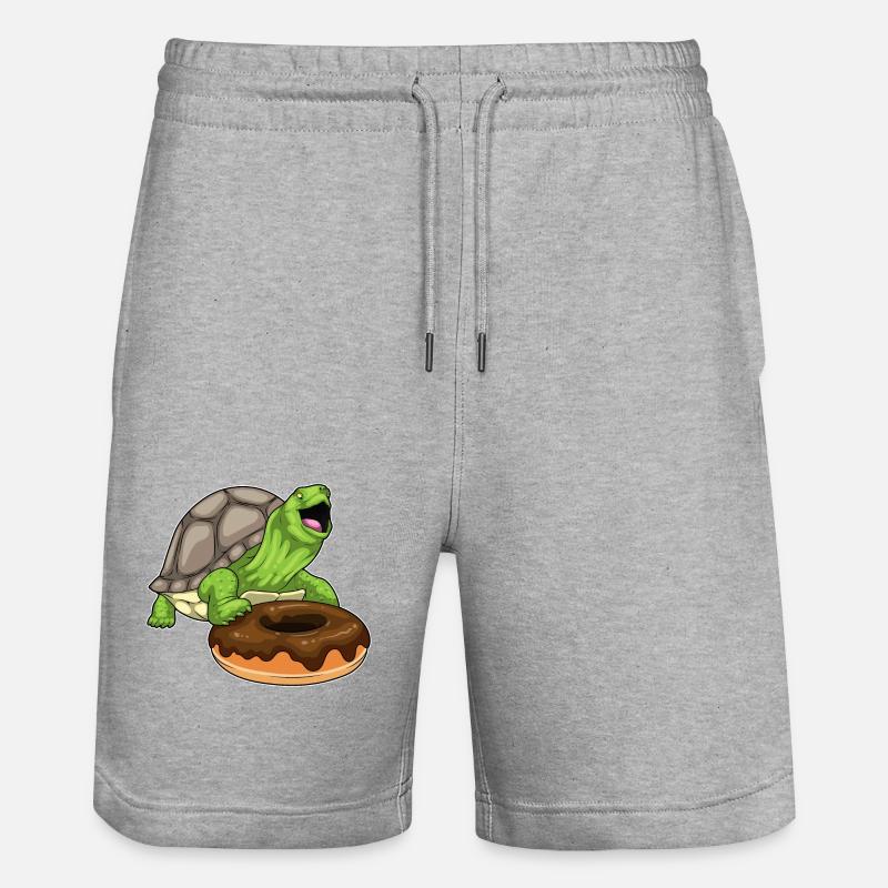 Beignet Tortue - Short de jogging bio TRAINER Stanley/Stella unisexe - gris chiné
