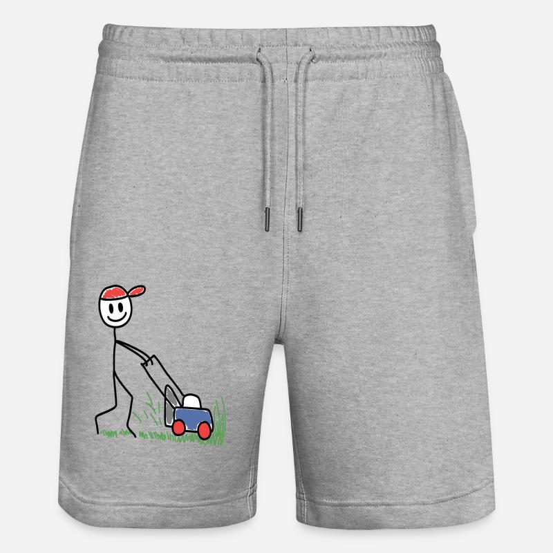 Tondeuse à gazon Doodle - Jardinage - Short de jogging bio TRAINER Stanley/Stella unisexe - gris chiné