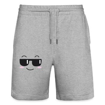 Sonnenbrille lachen Gesicht - Stanley/Stella Unisex Bio Joggingshorts Trainer  - Grau meliert - Vorne - Nik (191cm) & Marisol (170cm)