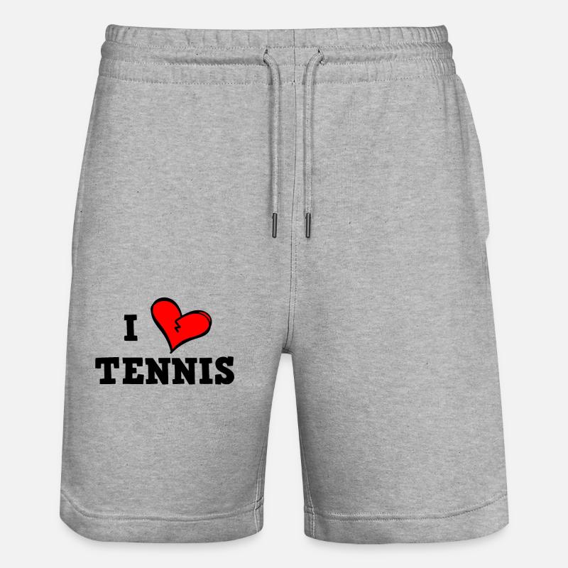 J’adore le tennis - Short de jogging bio TRAINER Stanley/Stella unisexe - gris chiné
