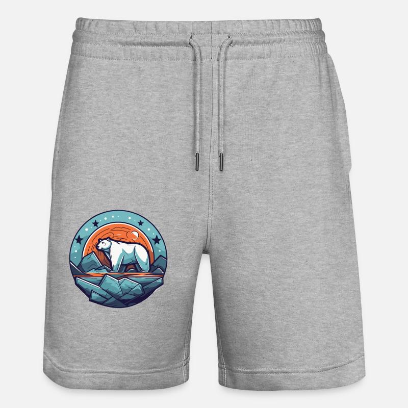 Le dernier ours polaire - Short de jogging bio TRAINER Stanley/Stella unisexe - gris chiné