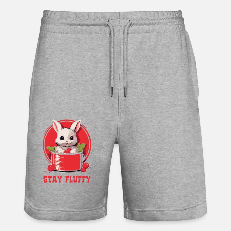 Reste moelleux, lapin mignon - Short de jogging bio TRAINER Stanley/Stella unisexe - gris chiné