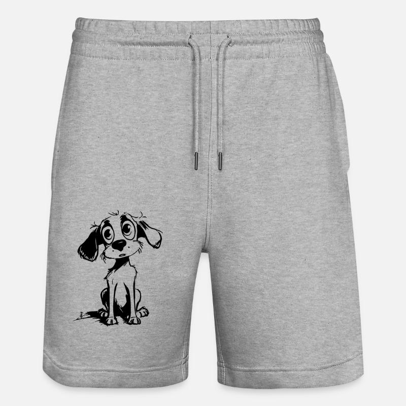 Simpatico cane randagio sognatore - Pantaloncini da jogger ecologici unisex Trainer di Stanley/Stella - grigio melange