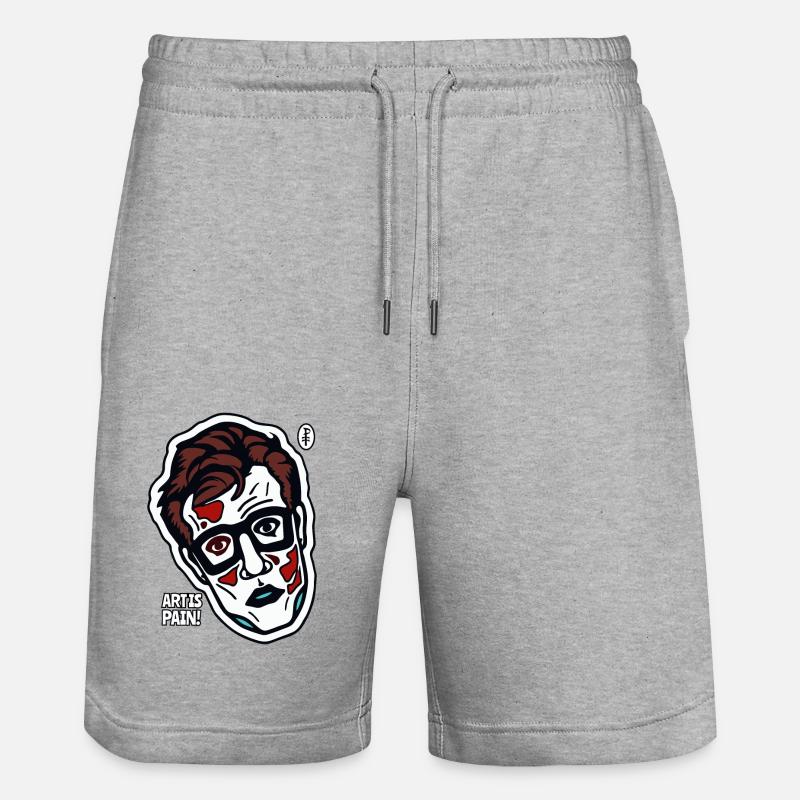 L’art, c’est souffrir - Short de jogging bio TRAINER Stanley/Stella unisexe - gris chiné