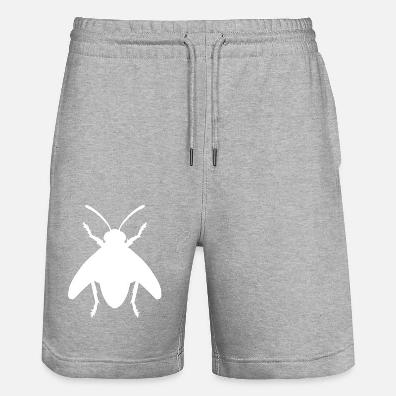 Super coole Fliege - Stanley/Stella Unisex Bio Joggingshorts Trainer  - Grau meliert