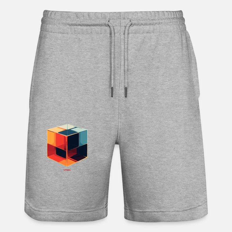 Un cube de verre - Short de jogging bio TRAINER Stanley/Stella unisexe - gris chiné