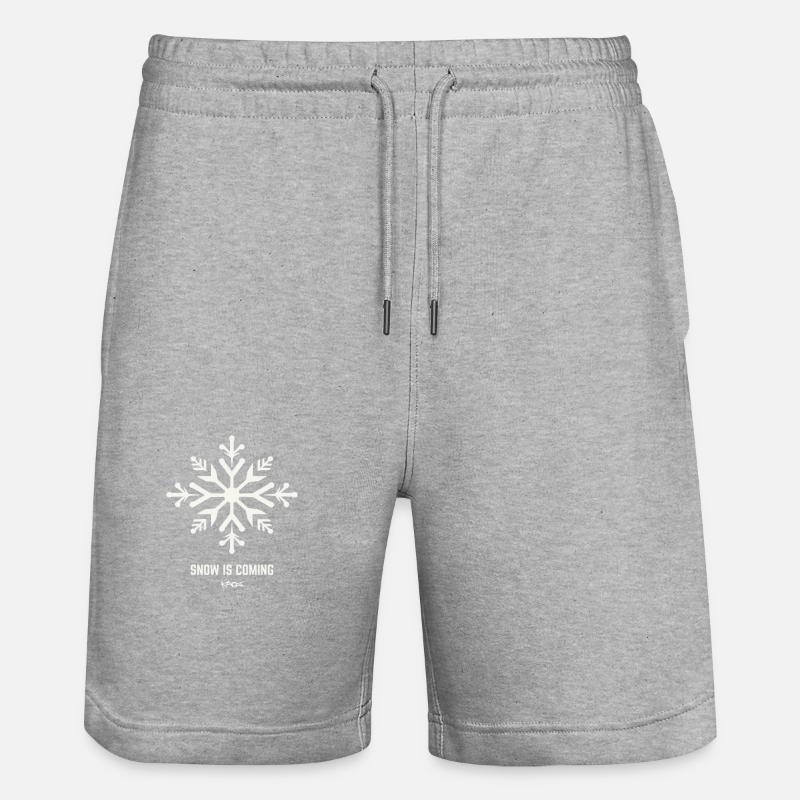 La neige arrive. - Short de jogging bio TRAINER Stanley/Stella unisexe - gris chiné