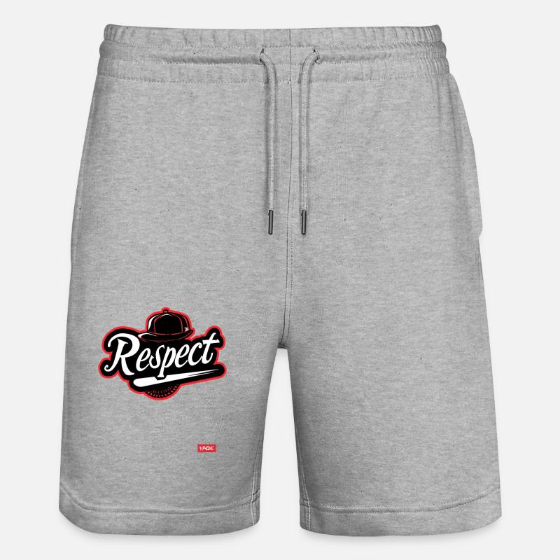 Équipe de baseball parodique : Respect - Short de jogging bio TRAINER Stanley/Stella unisexe - gris chiné