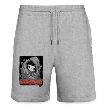 Tore Jacket Girls : ininterrompu - Short de jogging bio TRAINER Stanley/Stella unisexe - gris chiné - Devant - Nik (191cm) & Marisol (170cm)