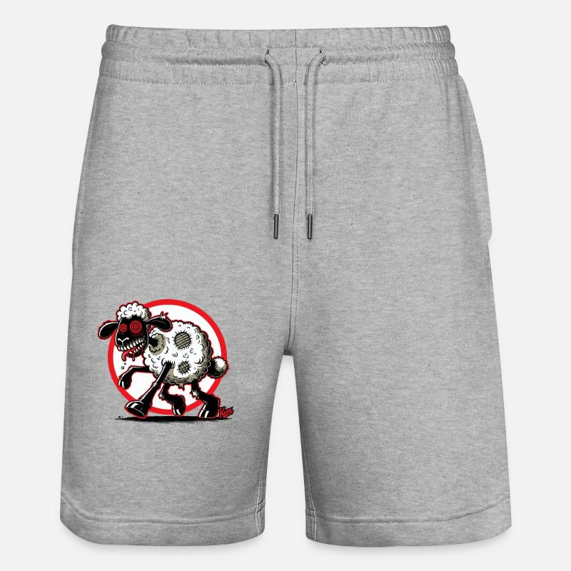 Tondez les moutons zombies ! - Short de jogging bio TRAINER Stanley/Stella unisexe - gris chiné