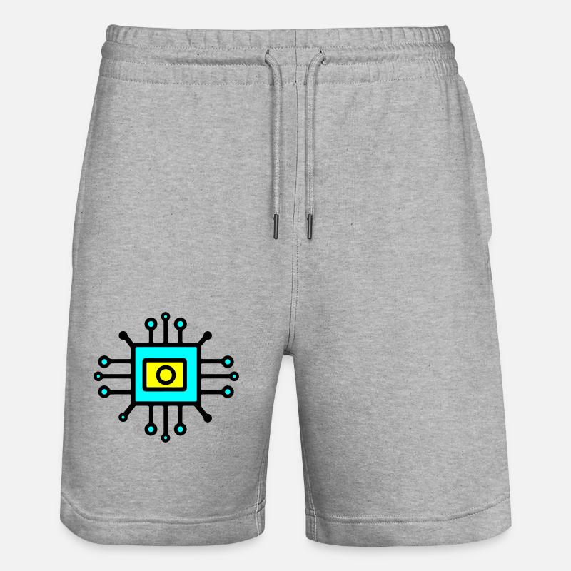 Chip Digital Computer Sensor - Stanley/Stella Unisex Bio Joggingshorts Trainer  - Grau meliert