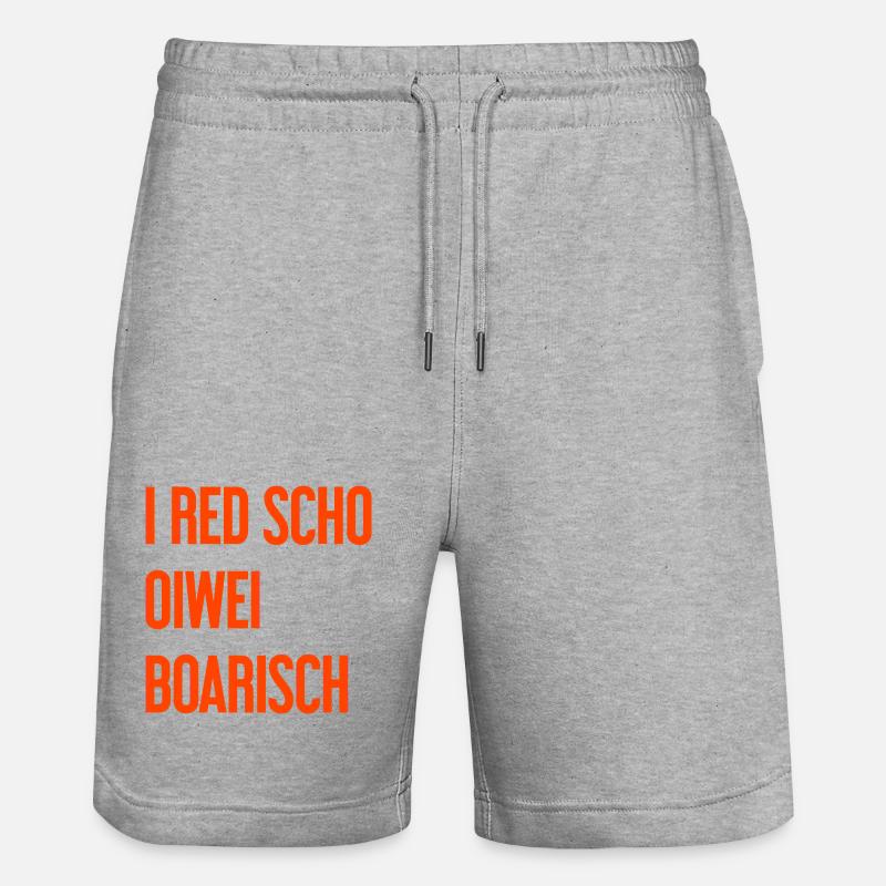 I red scho oiwei boarisch - Short de jogging bio TRAINER Stanley/Stella unisexe - gris chiné