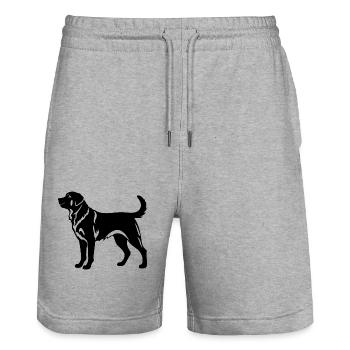 Kangal Hund - Stanley/Stella Unisex Bio Joggingshorts Trainer  - Grau meliert - Vorne - Nik (191cm) & Marisol (170cm)