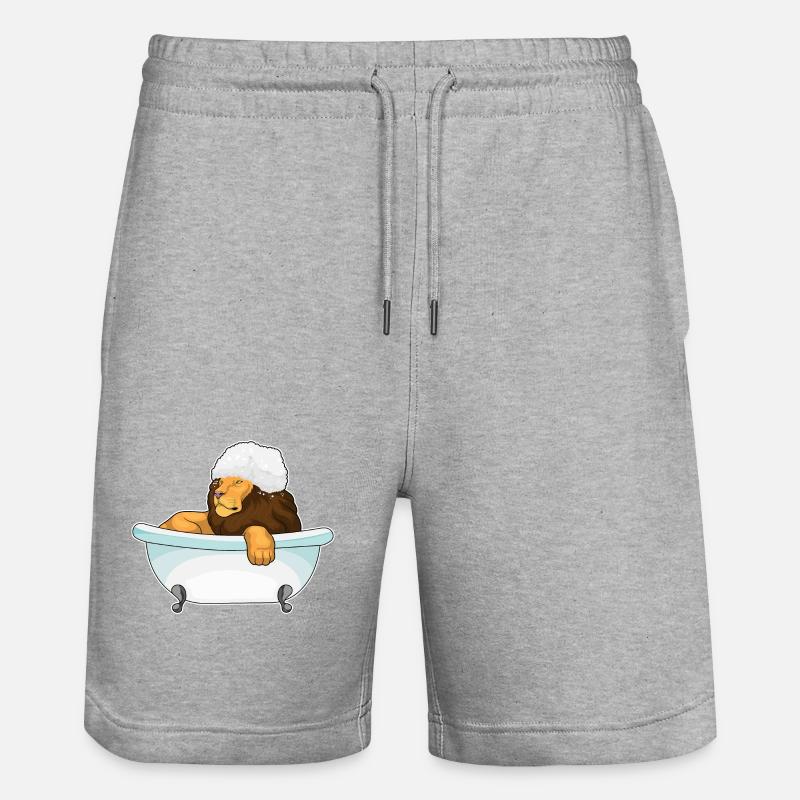 Baignoire Lion - Short de jogging bio TRAINER Stanley/Stella unisexe - gris chiné