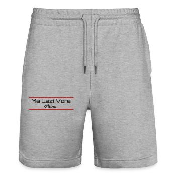 Pazar Atina Rize Lazca Lazisch - Stanley/Stella Unisex Bio Joggingshorts Trainer  - Grau meliert - Vorne - Nik (191cm) & Marisol (170cm)