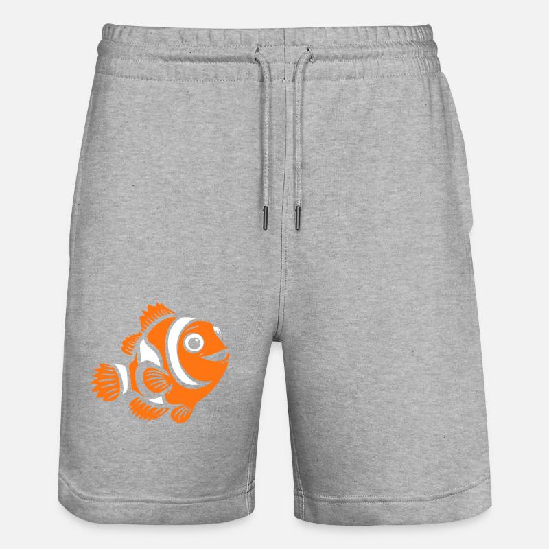Poisson clown - Short de jogging bio TRAINER Stanley/Stella unisexe - gris chiné