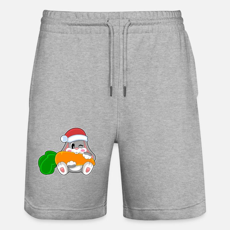 Lapin Carotte Noël Noël - Short de jogging bio TRAINER Stanley/Stella unisexe - gris chiné