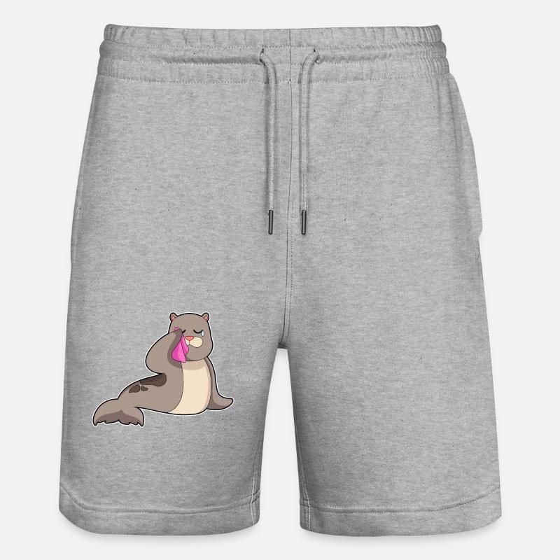 Mouchoir de sceau - Short de jogging bio TRAINER Stanley/Stella unisexe - gris chiné