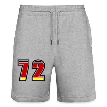 72 Nummer Deutschland Trikot - Stanley/Stella Unisex Bio Joggingshorts Trainer  - Grau meliert - Vorne - Nik (191cm) & Marisol (170cm)