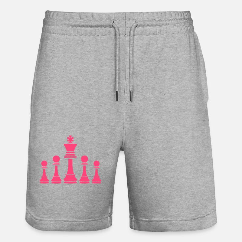 Schachspiele - Stanley/Stella Unisex Bio Joggingshorts Trainer  - Grau meliert