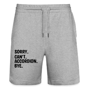 Sorry can't Akkordeon Bye Akkordeons Akkordeonist - Stanley/Stella Unisex Bio Joggingshorts Trainer  - Grau meliert - Vorne - Nik (191cm) & Marisol (170cm)