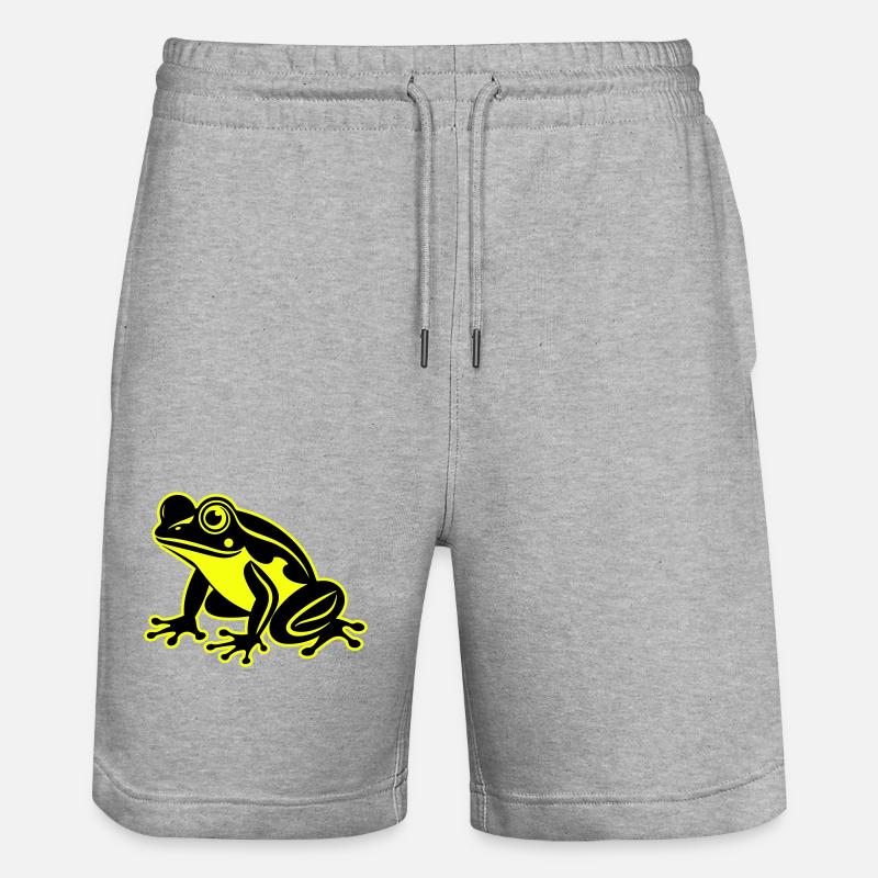 Icône de grenouille - Short de jogging bio TRAINER Stanley/Stella unisexe - gris chiné