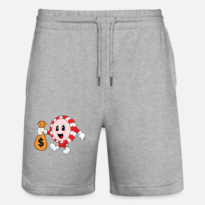 Poker Chips Poker - Stanley/Stella Trainer Unisex Organic Jogging Shorts - heather grey
