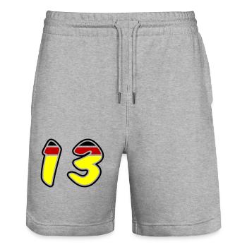 13 Zahl symbol Germany - Stanley/Stella Unisex Bio Joggingshorts Trainer  - Grau meliert - Vorne - Nik (191cm) & Marisol (170cm)