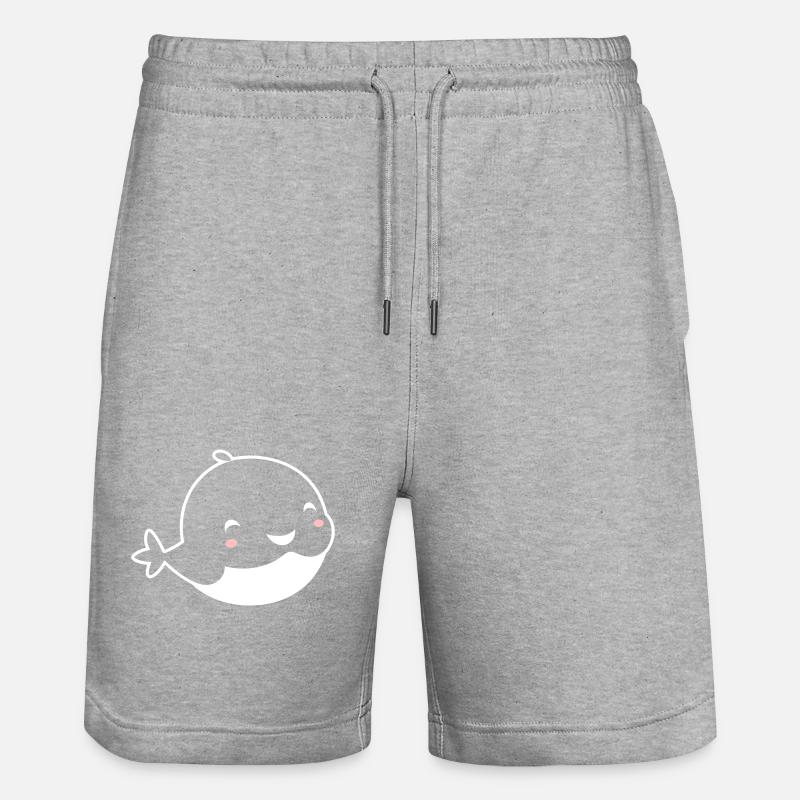 Bébé baleine - Short de jogging bio TRAINER Stanley/Stella unisexe - gris chiné