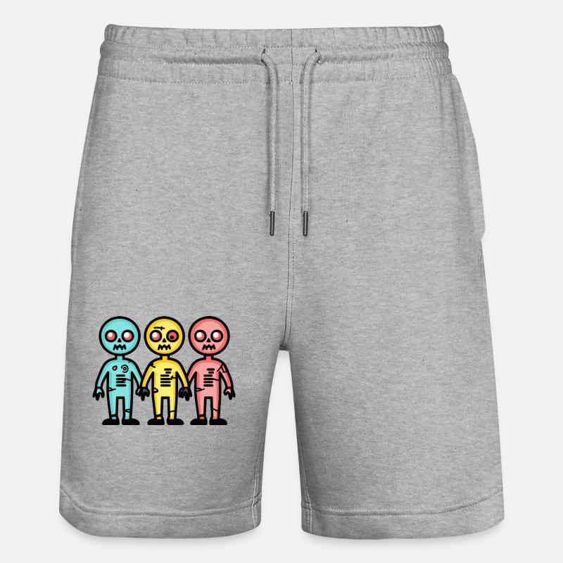 Zombies Halloween Mignon - Short de jogging bio TRAINER Stanley/Stella unisexe - gris chiné