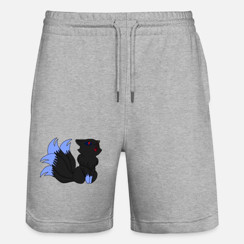Dark Kitsune / Idée cadeau - Short de jogging bio TRAINER Stanley/Stella unisexe - gris chiné
